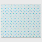 Blue Angel Wings Wrapping Paper Geschenkpapier (Flach)