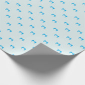 Blue Angel Wings Wrapping Paper Geschenkpapier (Ecke)