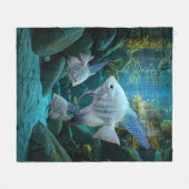 Blue Angelfish Underwater Aquarium Fisch Tank Love Fleecedecke (Vorderseite (Horizontal))