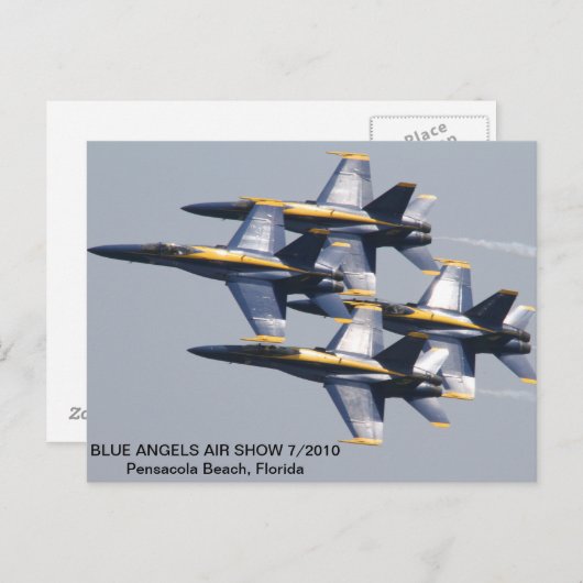 Blue Angels Air Show 7/2010 Postkarte (Vorne/Hinten)