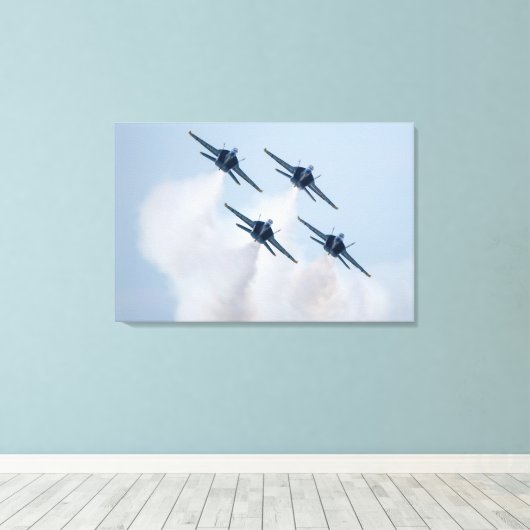 Blue Angels Canvas Print Leinwanddruck (Insitu (Holzboden))