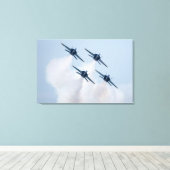 Blue Angels Canvas Print Leinwanddruck (Insitu (Holzboden))