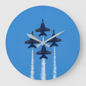 Blue Angels Clock Große Wanduhr (Vorderseite)