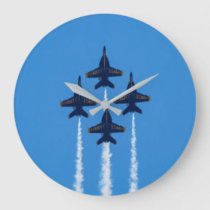 Blue Angels Clock Große Wanduhr