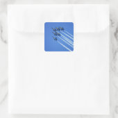 Blue Angels Flyby während der Fleet Week 2006 Quadratischer Aufkleber (Tasche)