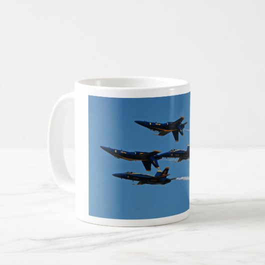Blue Angels Four Ship Formation Coffee Tasse (Vorderseite Links)