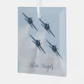 Blue Angels Glass Ornament (Vorderseite links)