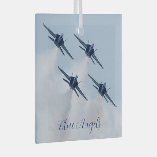 Blue Angels Glass Ornament (Vorderseite Rechts)