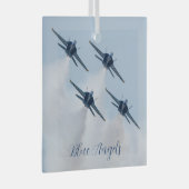 Blue Angels Glass Ornament Aus Glas (Vorderseite Rechts)