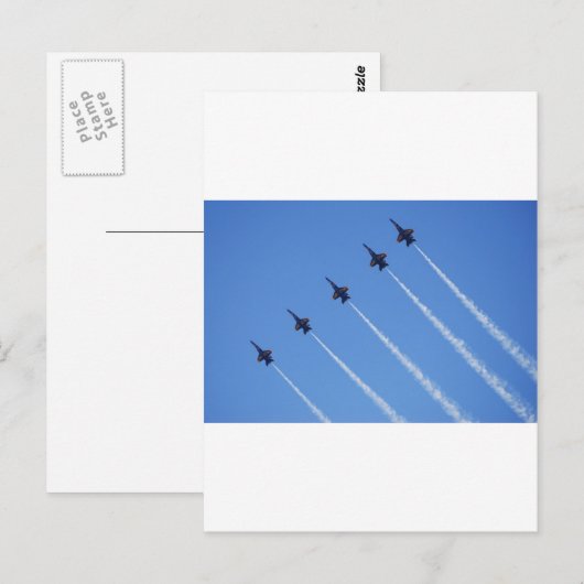 Blue Angels in Flight Postkarte (Vorne/Hinten)