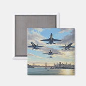 Blue Angels in San Francisco Magnet (Vorderseite/Rückseite)