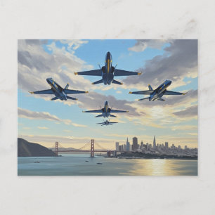 Blue Angels in San Francisco Postkarte