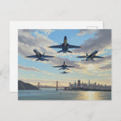 Blue Angels in San Francisco Postkarte (Vorne/Hinten)