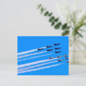 Blue Angels und Thunderbirds Flug Geschichte Postkarte (Stehend Vorderseite)