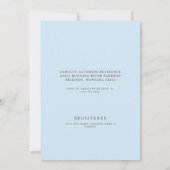 Blue Animal Baby Dusche Einladung (Rückseite)