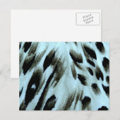 Blue Animal Print Art Postkarte (Vorne/Hinten)