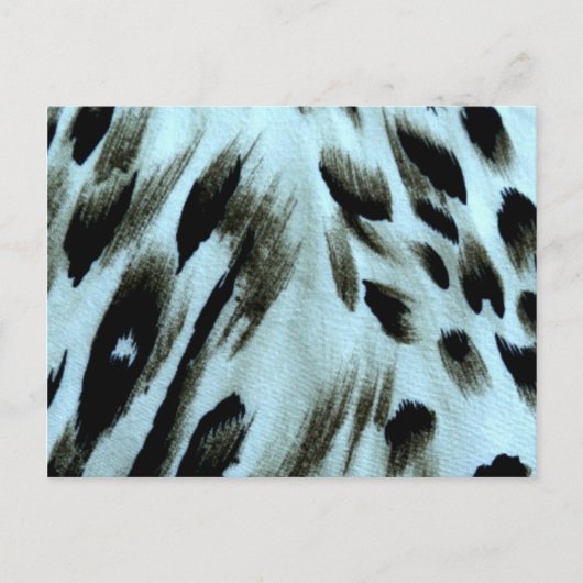 Blue Animal Print Art Postkarte (Vorderseite)