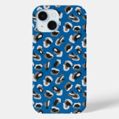 Blue Animal Print Case-Mate iPhone Hülle (Rückseite)