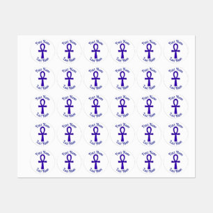 Blue Ankh Circle Bekleidungsmarken Etiketten