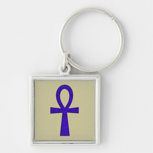 Blue Ankh Premium Schlüsselanhänger (Vorne)