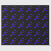 Blue Ankh Wrapping Paper Geschenkpapier (Flach)