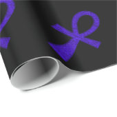 Blue Ankh Wrapping Paper Geschenkpapier (Rolleneckpunkt)