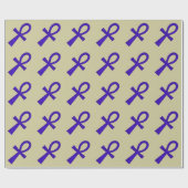Blue Ankh Wrapping Paper Geschenkpapier (Flach)