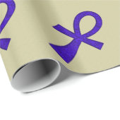 Blue Ankh Wrapping Paper Geschenkpapier (Rolleneckpunkt)