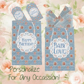 Blue Antique Personalisiert Happy Birthday Geschen Mittlere Geschenktüte