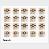 Blue Antique Save the Date Stickers (Blatt)