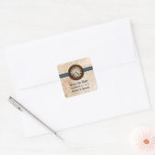 Blue Antique Save the Date Stickers (Umschlag)