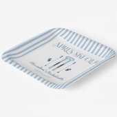 Blue Apres Ski Junggeselinnen-Abschied Pappteller (Gewinkelt)