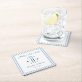 Blue Apres Ski Junggeselinnen-Abschied Rechteckiger Pappuntersetzer (Vor Ort)