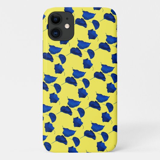 Blue Apricot Tree Blätter iPhone 11 Fall Case-Mate iPhone Hülle (Rückseite)