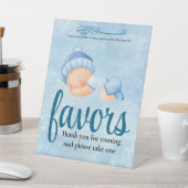 Blue Aqeeqah Baby boy Gefallen Sockelschild (In SItu)