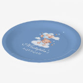 Blue Aqiqah Baby Boy Paper Plates Pappteller (Schrägansicht)