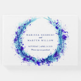 Blue Aqua Aqua Grass Hochzeitstorch Gästebuch