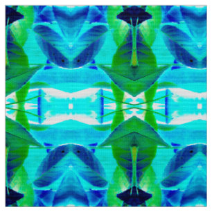Blue Aqua-Blätter Stoff