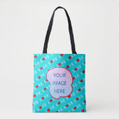 Blue Aqua Blue LIEBE Custom Foto Tasche (Vorderseite)