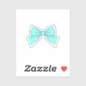Blue Aqua Bow Aufkleber (Blatt)