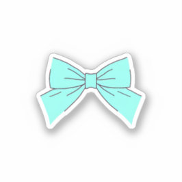 Blue Aqua Bow Aufkleber