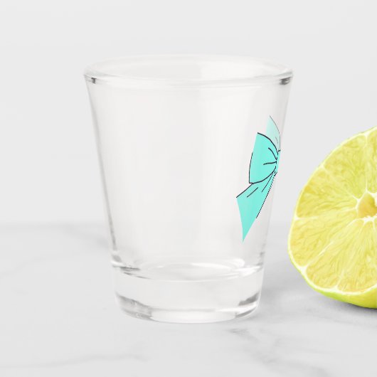 Blue Aqua Bow Schnapsglas (Links)