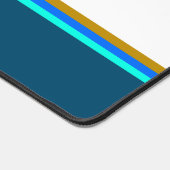 Blue Aqua Braune Streifen auf dem Aquamarinen Ozea Schreibtischunterlage (Ecke)