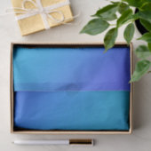 Blue Aqua Bright Ombre Gradient Seidenpapier (Geschenk)