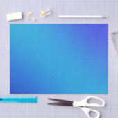 Blue Aqua Bright Ombre Gradient Seidenpapier (Handwerk)