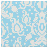 Blue Aqua Casbah Damask Stoff (Nahaufnahme)