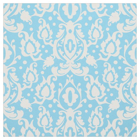 Blue Aqua Casbah Damask Stoff (Muster)