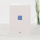 Blue-Aqua-Coral Silhouette Conch Muschel Card Karte (Rückseite)