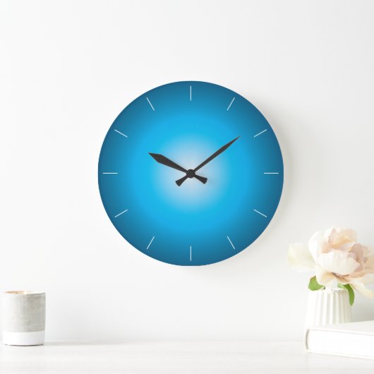 BLUE AQUA | Glow Design Große Wanduhr (Zuhause)