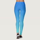 Blue Aqua Gradient Ombre All-Over-Print-Leggings Leggings (Rückseite)